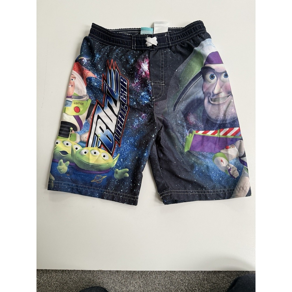 Vintage Toy Story Buzz Lightyear Size 5T Swim Shorts Board Trunks‎